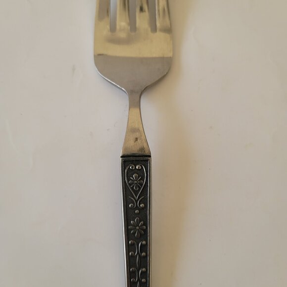 Riveria Cardova Serving Meat Fork 9 Inch Stainless with Black Accents - Picture 3 of 10